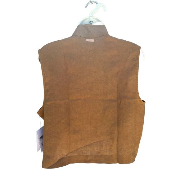 Lunya Woven Linen Sleeveless Shirt Tank in Brown Size Medium NWT - Picture 9 of 16